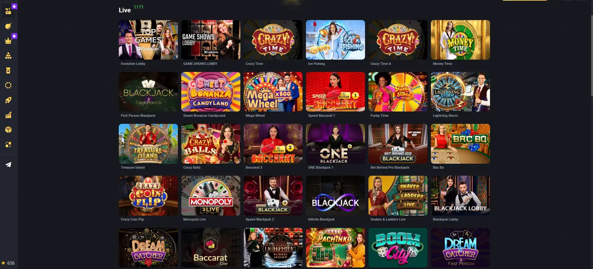 Мобильный интерфейс Frank casino с игровыми автоматами